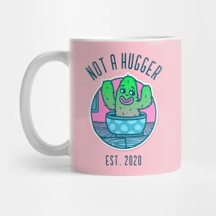 Vintage Not A Hugger Est. 2020 Cactus Mug